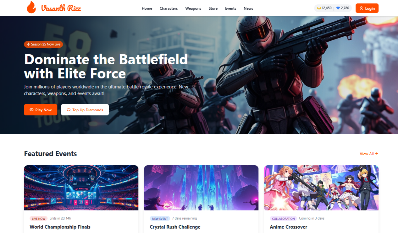BattleRoyal Gaming website